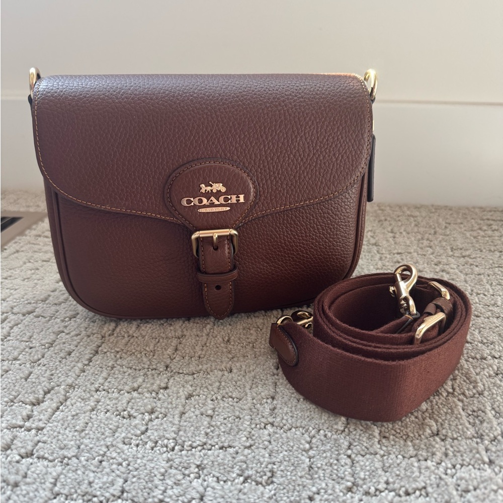 Coach Brown Leather Amelia Crossbody Bag
